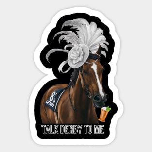 horse race wearing Fascinator Sticker